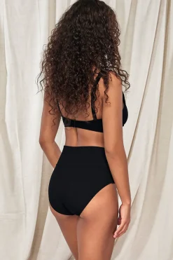 Outlet Sunsets Pacifica Black Hannah High Waist Bottom
