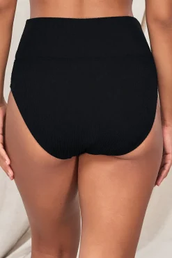 Outlet Sunsets Pacifica Black Hannah High Waist Bottom