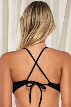 Hot Sunsets Pacifica Black Indie Bralette Top