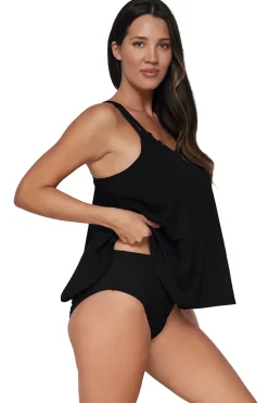 Fashion Sunsets Pacifica Black Sadie Tankini Top