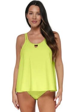 Discount Sunsets Pacifica Bright Pear Sadie Tankini Top