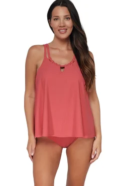 Outlet Sunsets Pacifica Hibiscus Tea Sadie Tankini Top