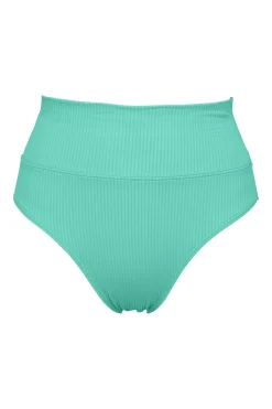 Outlet Sunsets Aqua Mist Sandbar Rib Hannah High Waist Bottom