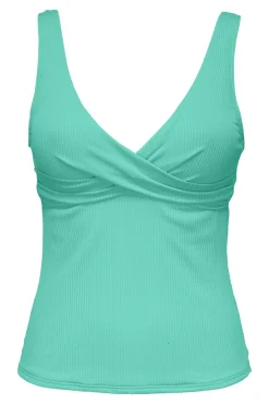 Best Sunsets Aqua Mist Sandbar Rib Elsie Tankini Top