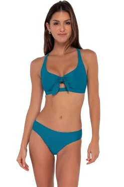Outlet Sunsets Avalon Teal Brandi Bralette Top