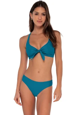 Outlet Sunsets Avalon Teal Brandi Bralette Top