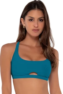 Outlet Sunsets Avalon Teal Brandi Bralette Top