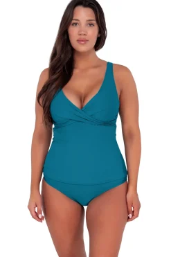 Clearance Sunsets Avalon Teal Elsie Tankini Top