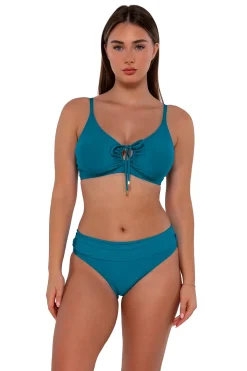 Sale Sunsets Avalon Teal Kauai Keyhole Top