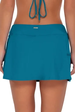 Clearance Sunsets Avalon Teal Sporty Swim Skirt