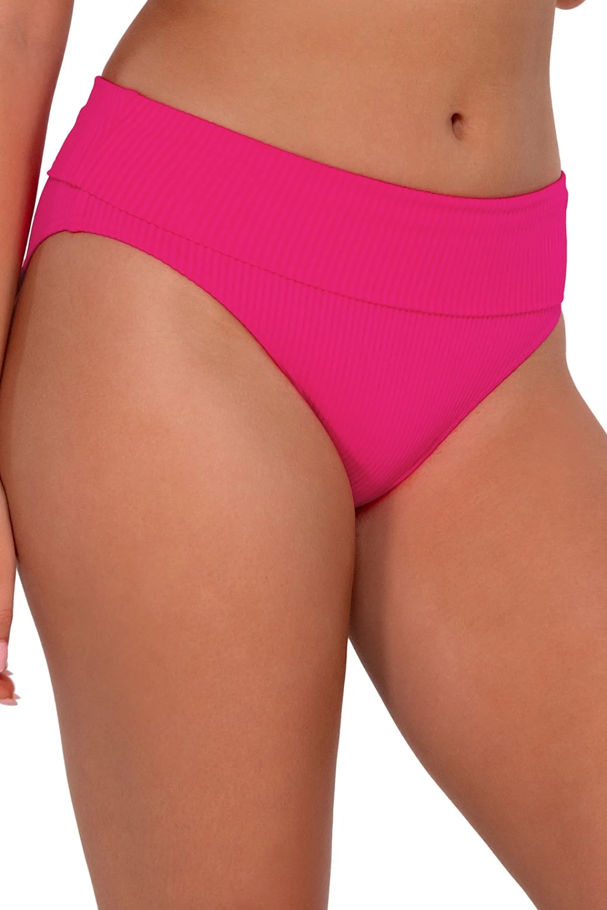 Clearance Sunsets Begonia Sandbar Rib Hannah High Waist Bottom