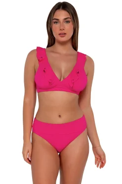 Clearance Sunsets Begonia Sandbar Rib Hannah High Waist Bottom