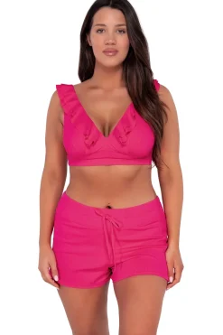 New Sunsets Begonia Sandbar Rib Willa Wireless Top