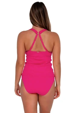 Online Sunsets Begonia Sandbar Rib Elsie Tankini Top