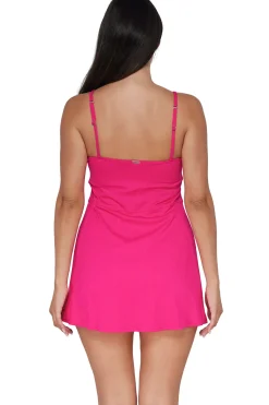 Clearance Sunsets Begonia Sandbar Rib Naomi Swim Dress One Piece