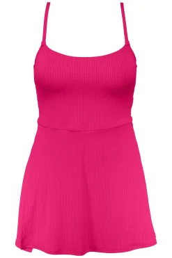 Clearance Sunsets Begonia Sandbar Rib Naomi Swim Dress One Piece