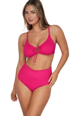 Outlet Sunsets Begonia Sandbar Rib Capri High Waist Bottom