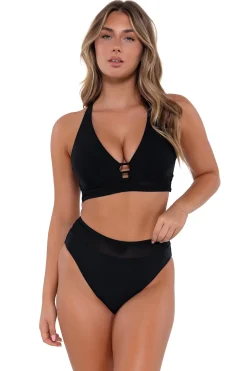 Discount Sunsets Black Annie High Waist Bottom