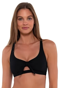Online Sunsets Black Brandi Bralette Top