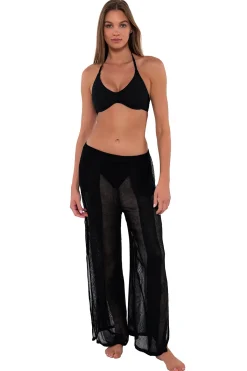 Clearance Sunsets Black Breezy Beach Pant