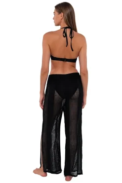 Clearance Sunsets Black Breezy Beach Pant