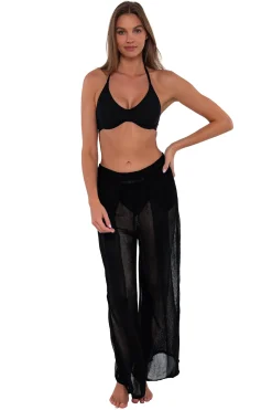 Clearance Sunsets Black Breezy Beach Pant