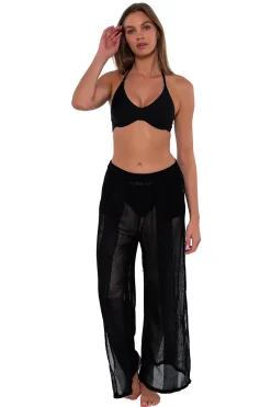 Clearance Sunsets Black Breezy Beach Pant
