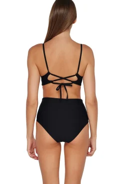 Best Sunsets Black Capri High Waist Bottom