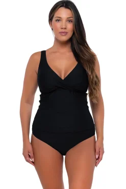 Discount Sunsets Black Elsie Tankini Top