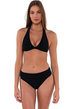 Fashion Sunsets Black Faith Halter Top