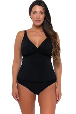 Discount Sunsets Black Forever Tankini Top