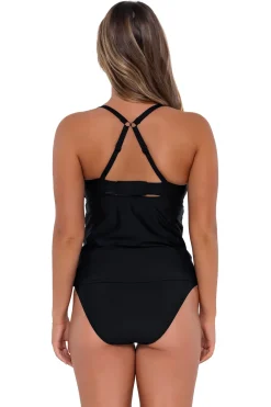 Online Sunsets Black Maeve Tankini Top