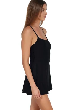 Outlet Sunsets Black Naomi Swim Dress One Piece