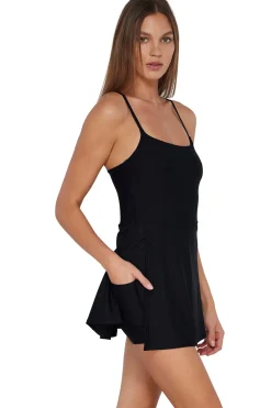Outlet Sunsets Black Naomi Swim Dress One Piece