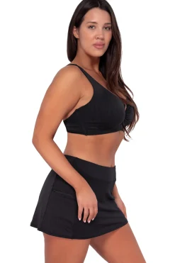 Online Sunsets Black Seagrass Texture Vienna V-Wire Top