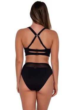 Outlet Sunsets Black Seagrass Texture Danica Top