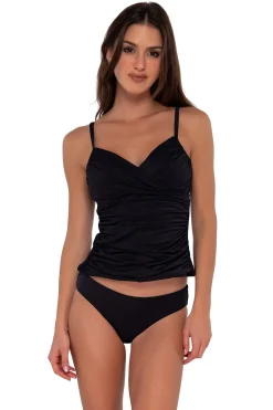 Best Sunsets Black Seagrass Texture Simone Tankini Top