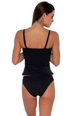 Best Sunsets Black Seagrass Texture Simone Tankini Top