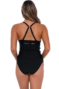 New Sunsets Black Serena Tankini Top
