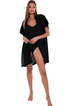 Discount Sunsets Black Shore Thing Tunic