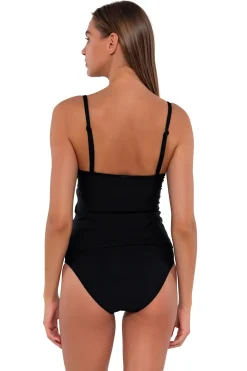 Online Sunsets Black Simone Tankini Top