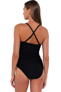 Online Sunsets Black Simone Tankini Top