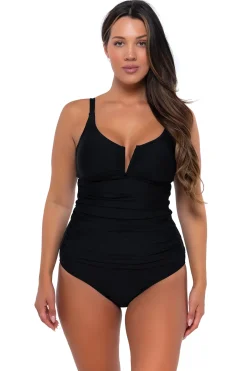 Best Sunsets Black Zuri V-Wire Tankini Top