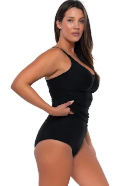 Best Sunsets Black Zuri V-Wire Tankini Top