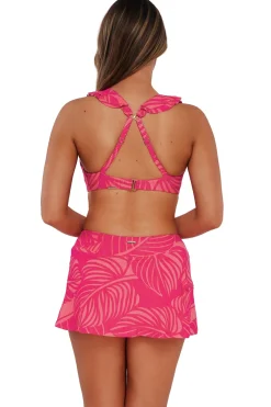 Best Sunsets Blushing Palms Sandbar Rib Sporty Swim Skirt