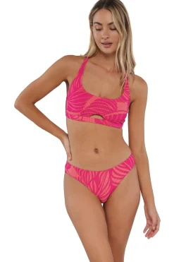 Sale Sunsets Blushing Palms Sandbar Rib Brandi Bralette Top