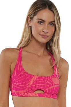 Sale Sunsets Blushing Palms Sandbar Rib Brandi Bralette Top
