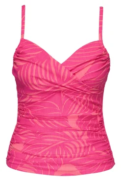 Discount Sunsets Blushing Palms Sandbar Rib Simone Tankini Top