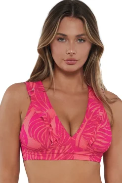 Online Sunsets Blushing Palms Sandbar Rib Willa Wireless Top