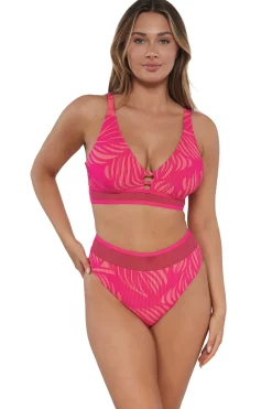 Clearance Sunsets Blushing Palms Sandbar Rib Danica Top